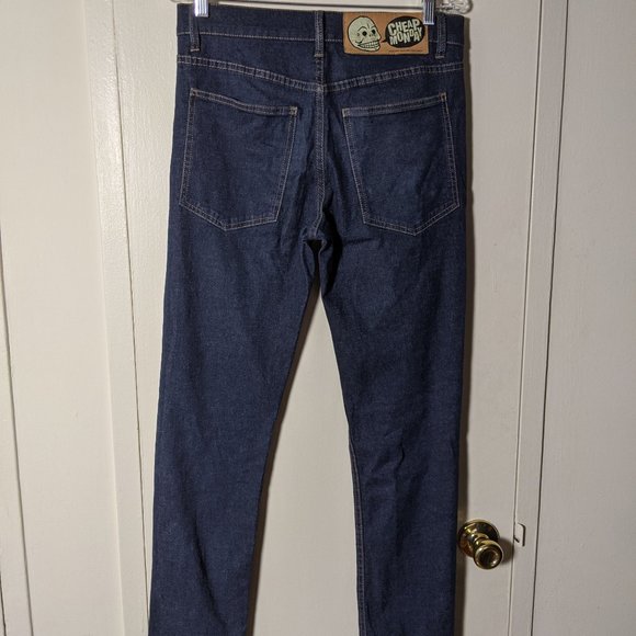 Cheap Monday skinny indigo jeans 32X32 UNISEX - Picture 1 of 4